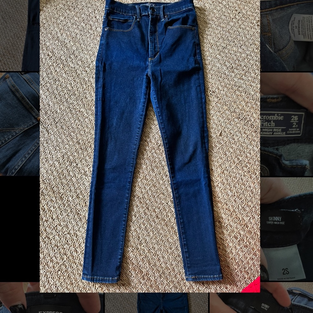 Abercrombie ultra high rise skinny ankle jeans